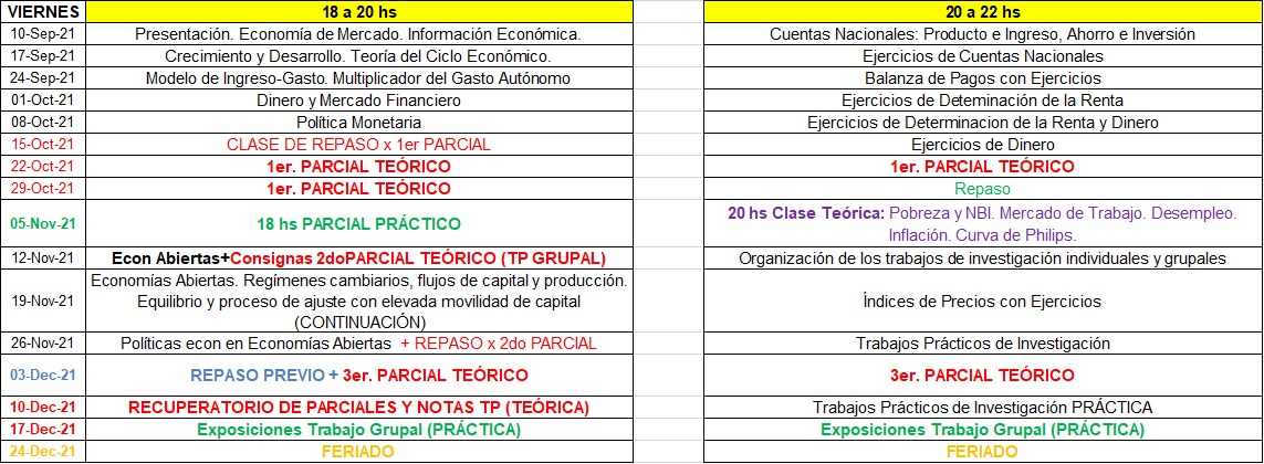 7118 CALENDARIO 2021 2do Cuatrimestre